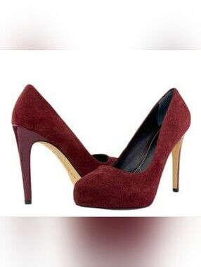 Charles By Charles David Women's Suede Pointed-Toe Pumps in Plum Size 6